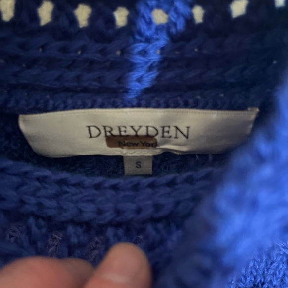 Dreyden Sweater - Women's Small Blue - Turtleneck Knit Merino Wool - Picture 8 of 14